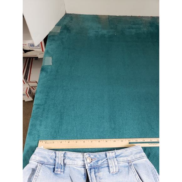 American Eagle Jeans Size 6 Womens Blue Stretch High Rise Baggy Wide Leg Cargo - Picture 10 of 14